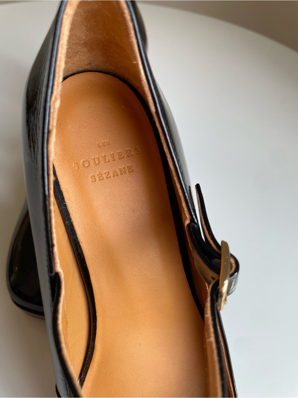 Sézane Georgia High Mary Jane Block Heels, Black Patent Leather, EU 40 US 9 - Picture 5 of 13